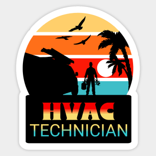 HVAC sunset Sticker